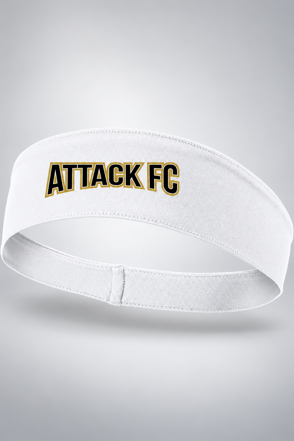 Attack FC | PosiCharge Competitor Headband – White, front view