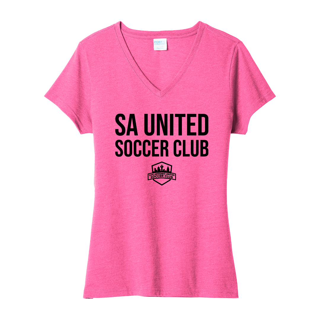 SA United PC Ladies Fan Favorite Blend V-Neck Tee