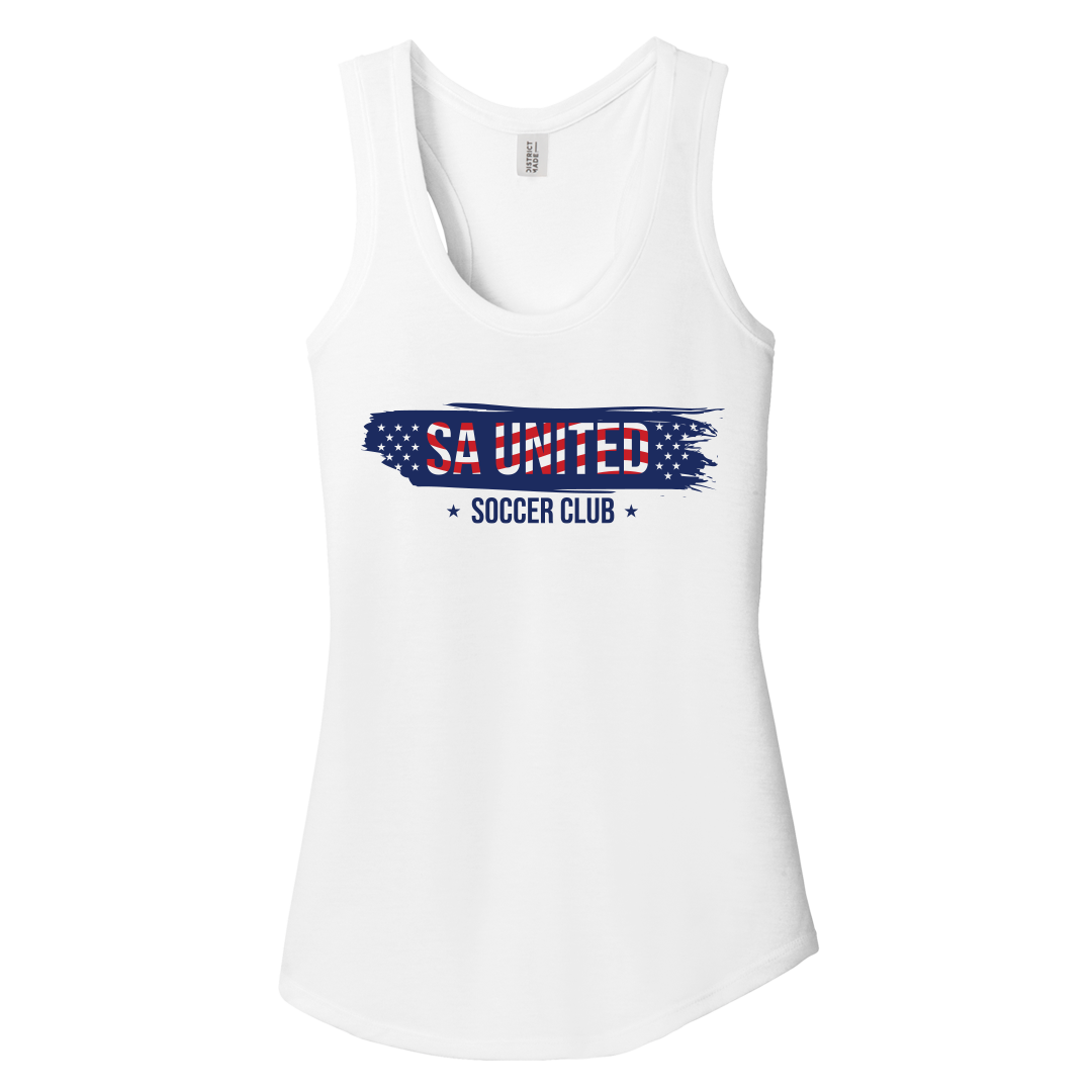 SA United USA District Women's Perfect Tri Racerback Tank