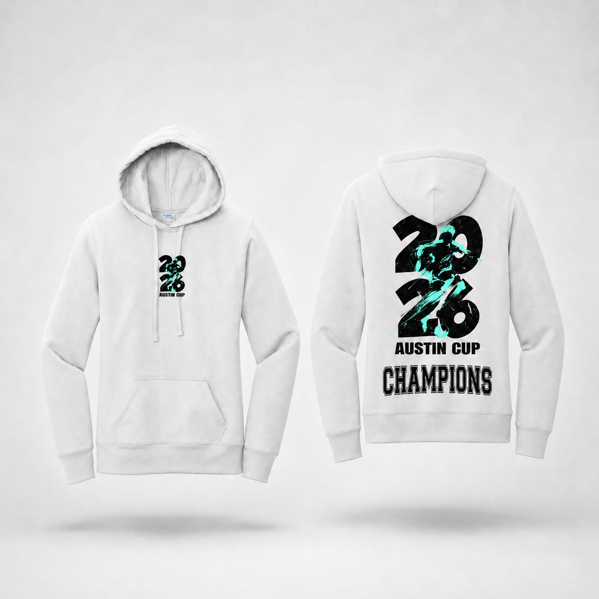Austin Cup '26 White Hoodie – alternate view 2