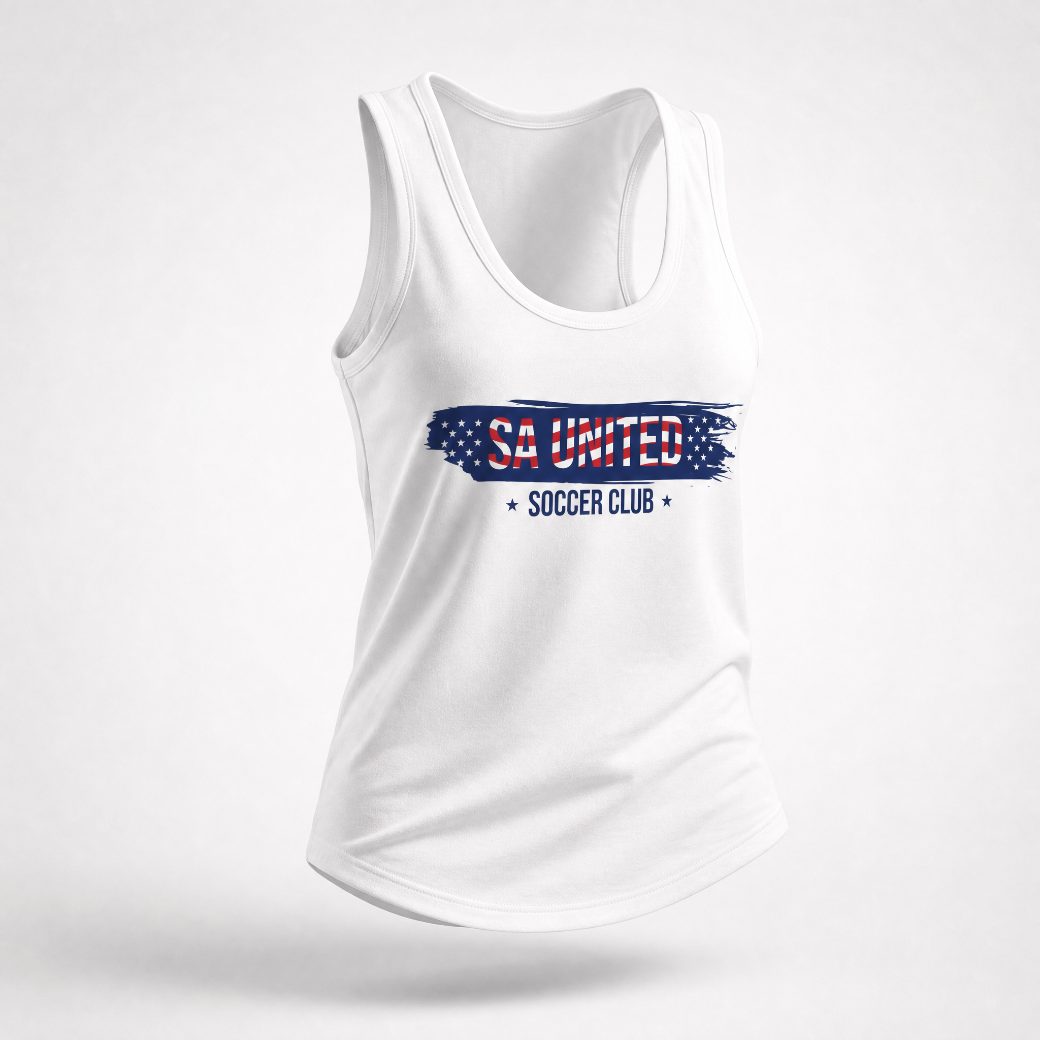 SA United USA District Women's Perfect Tri Racerback Tank