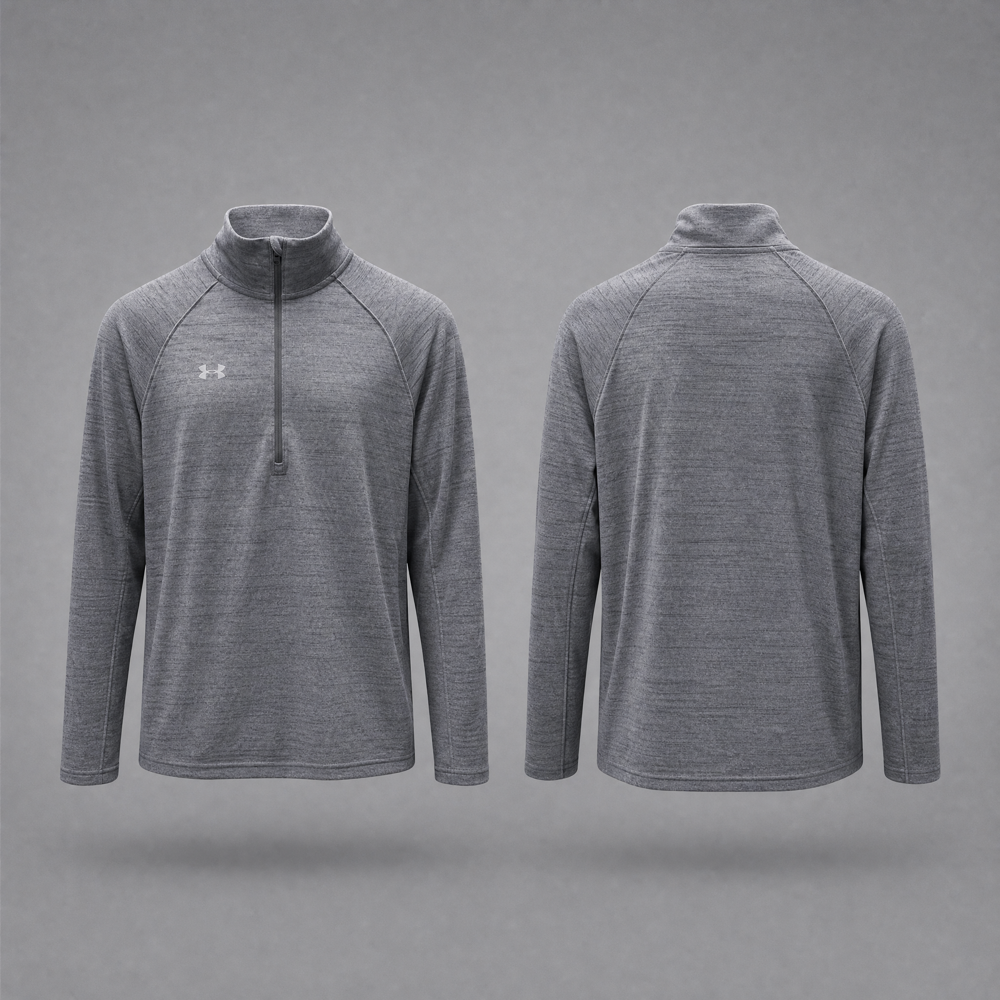 UA Women's Novelty Tech 1/4 Zip – Gray, front view