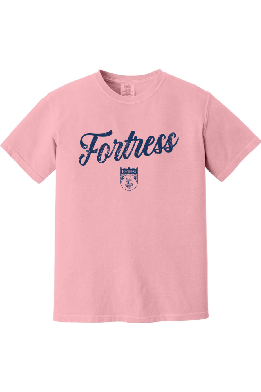 Fortress Script Comfort Colors Ringspun Short Sleeve Shirt – front view