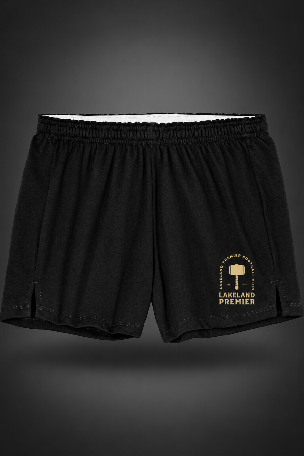 Lakeland Premier| Women's Squad Short – Black, front view