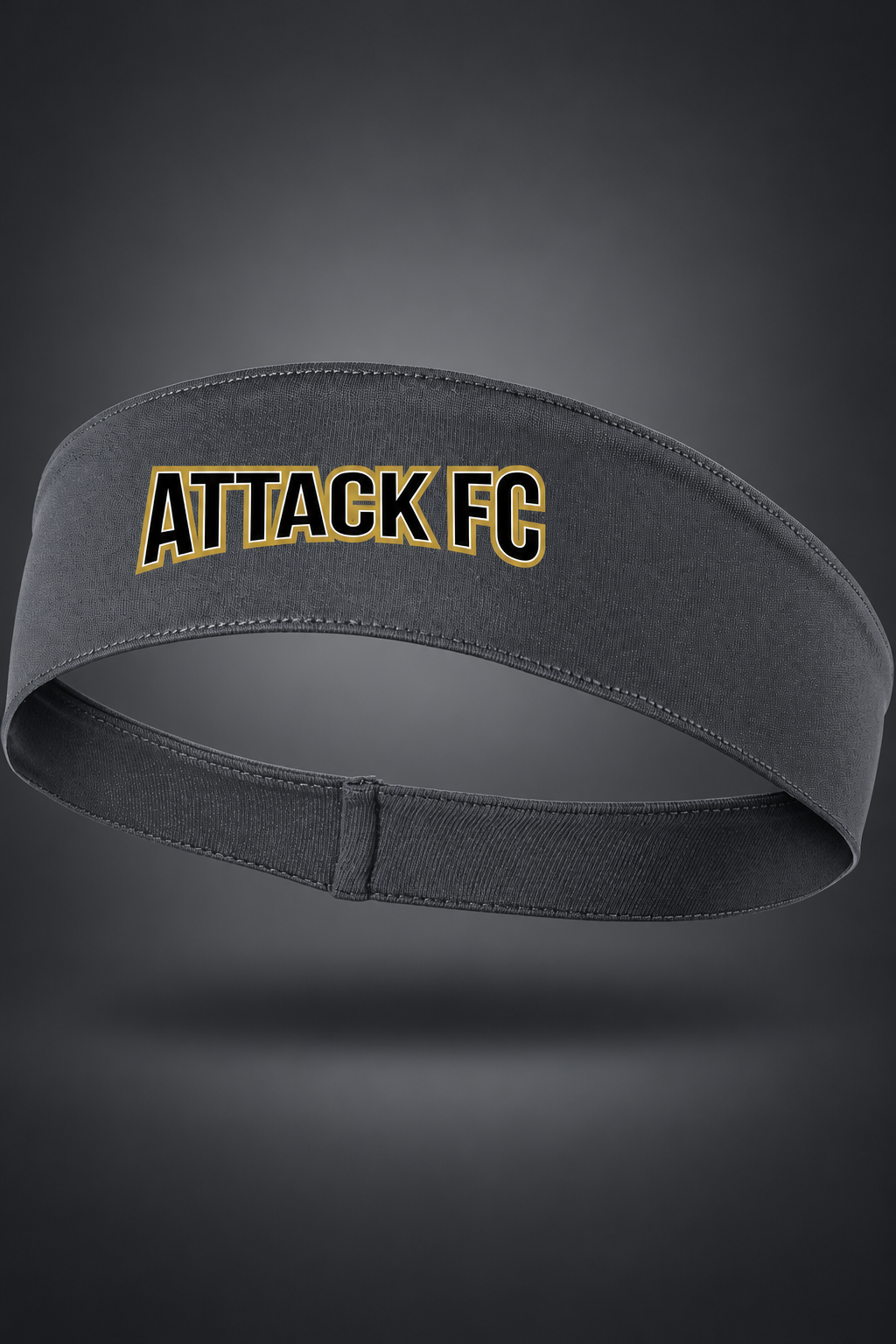 Attack FC | PosiCharge Competitor Headband – Gray, front view