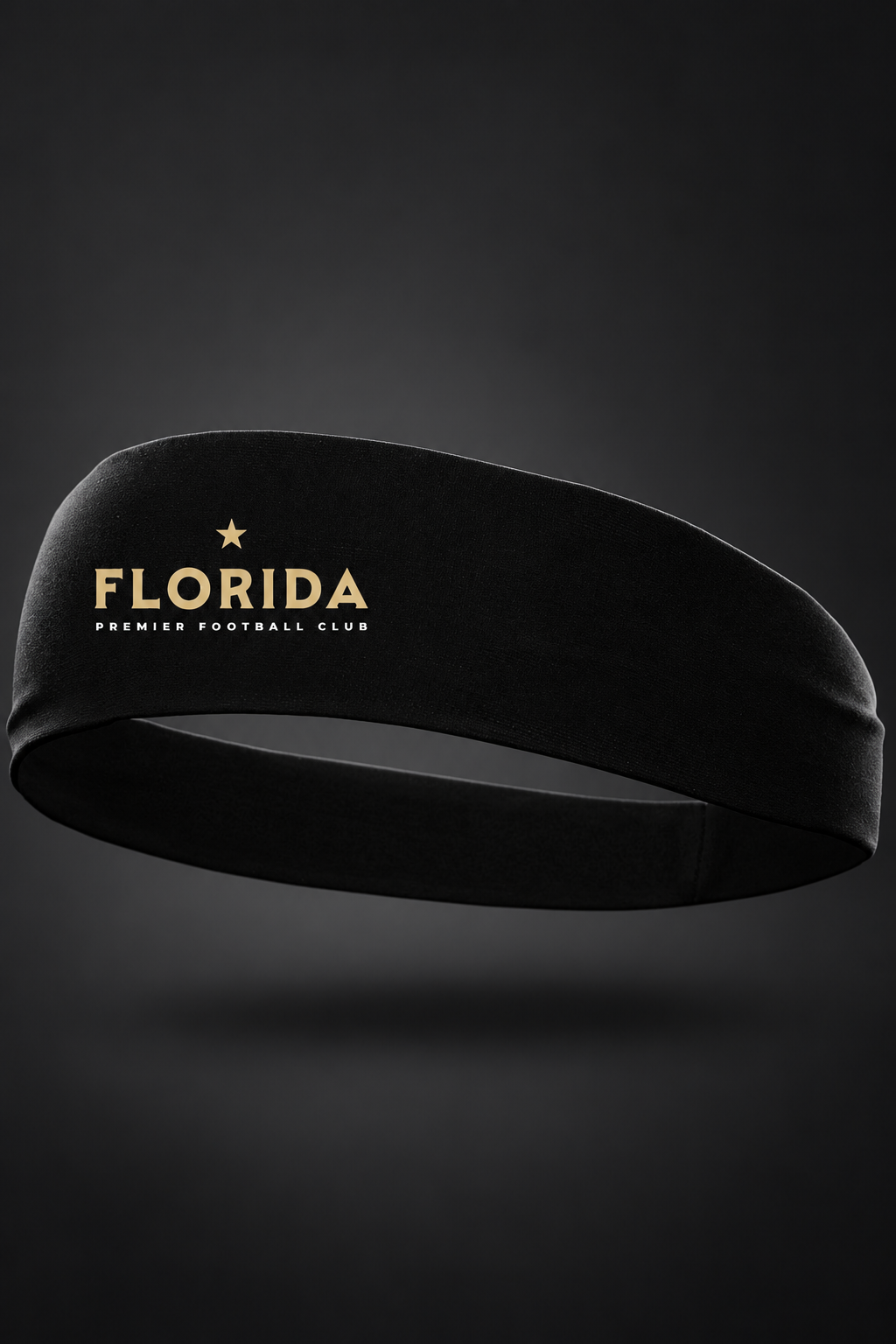 FL Premier Core | Sporty Wide Headband – Black, front view